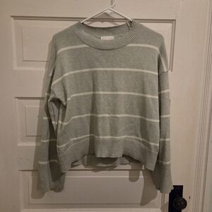 Olive & Oak Mint Striped Crew Neck Sweater